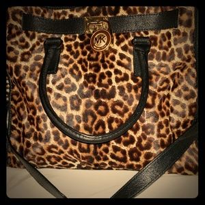 Michael Kors Large Hamilton Cheetah Handbag